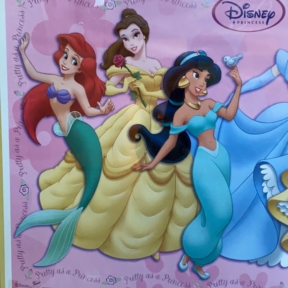 Disney Art Vintage Disney Princesses Poster In Classic Attire 6